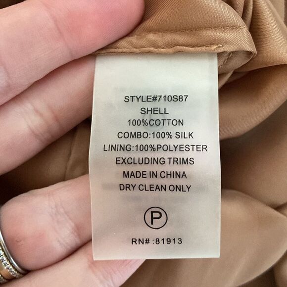 Tracy Reese White & Taupe Eyelet Lace Front Sleeveless Midi Dress Size Small NEW - Picture 10 of 10